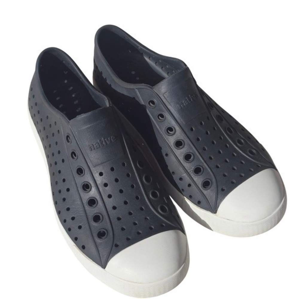 Native Shoes Jefferson Water Shoes Black Rubber Slip On‎ Women Size 8